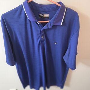 Callaway Men's Blue Polo Shirt with Contrast Trim